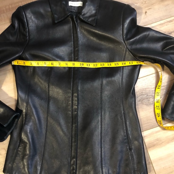 VINTAGE Lord& Taylor Buttery Leather Jacket Zip Front with 2 Slit Pockets size 6 - Picture 6 of 15